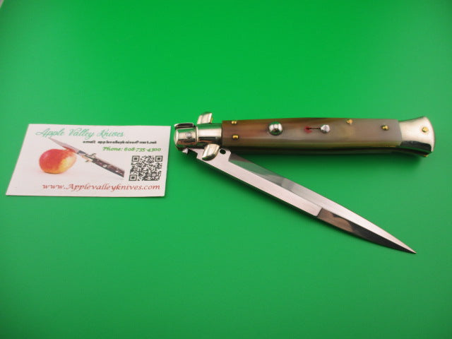 FRANK B ITALY 28cm Italian Picklock Stiletto Bayonet Honey Red dot automatic knife
