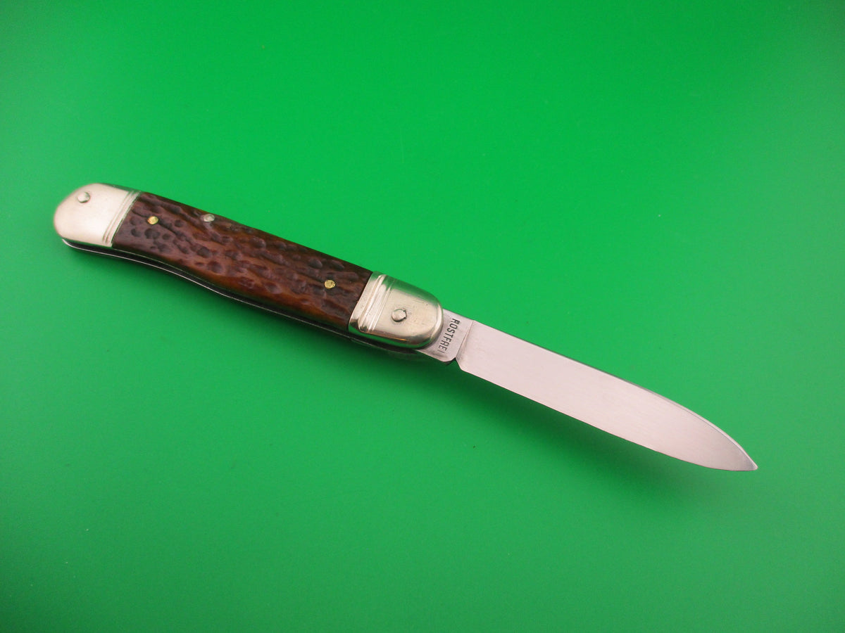 Bonsa 10cm German SPRINGER KONIG Lever Stag Vintage automatic knife