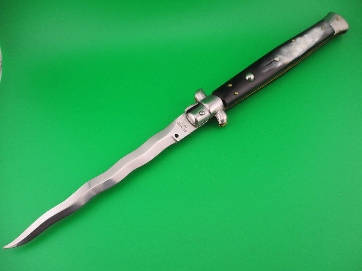 STILETTO ITALY 33cm Italian Stiletto KRIS Brazilian Horn automatic knife
