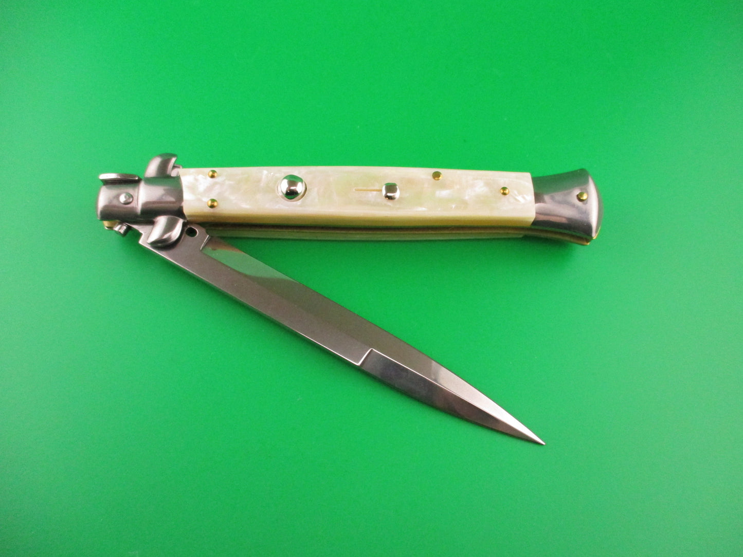 FRANK B ITALY 28cm Italian Swivel Bolster MOP Pearl automatic knife