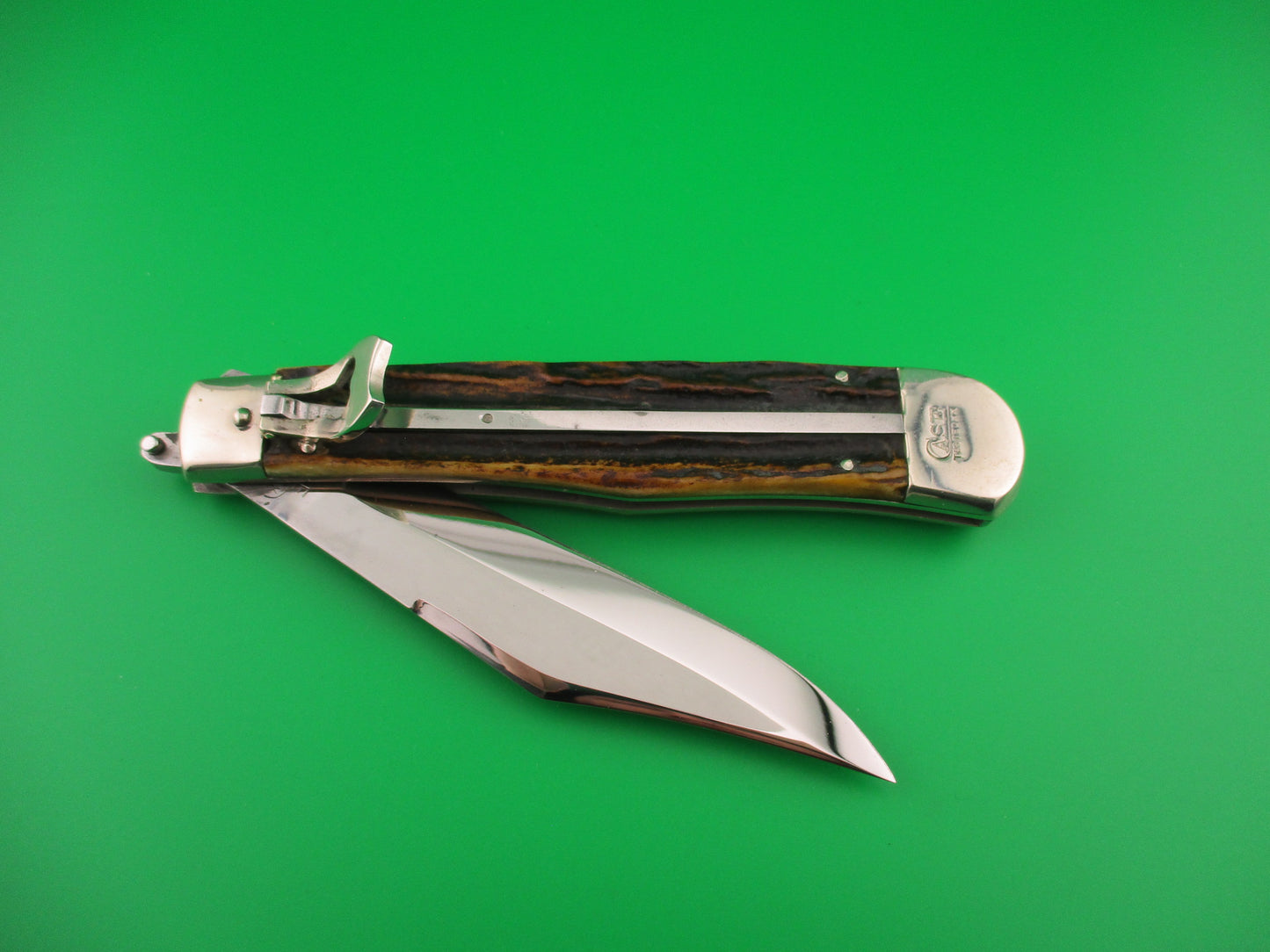WR CASE & Sons CASE TESTED XX 5171L Lever automatic knife w Stag handles NICE