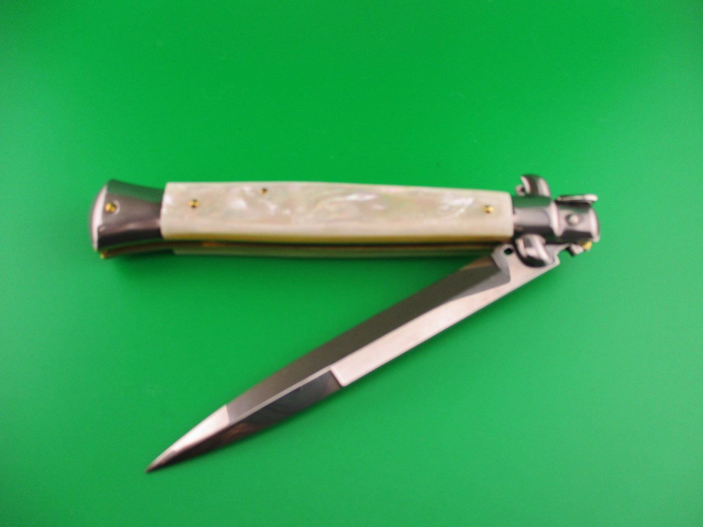 FRANK B ITALY 28cm Italian Swivel Bolster MOP Pearl automatic knife