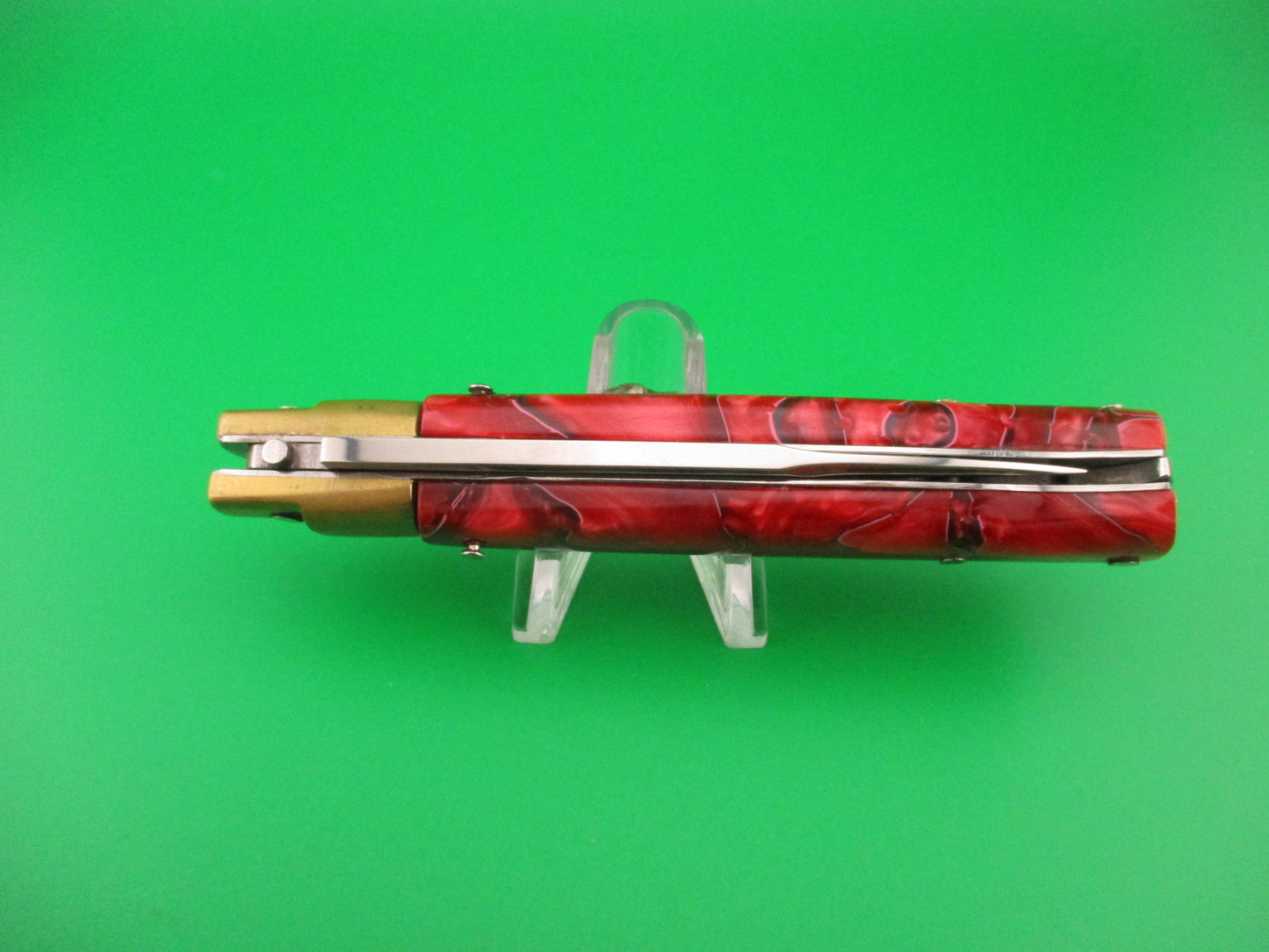 z Sons of Italy Omerta 22cm Italian Customized Picklock Skull button Red Kirinite switchblade