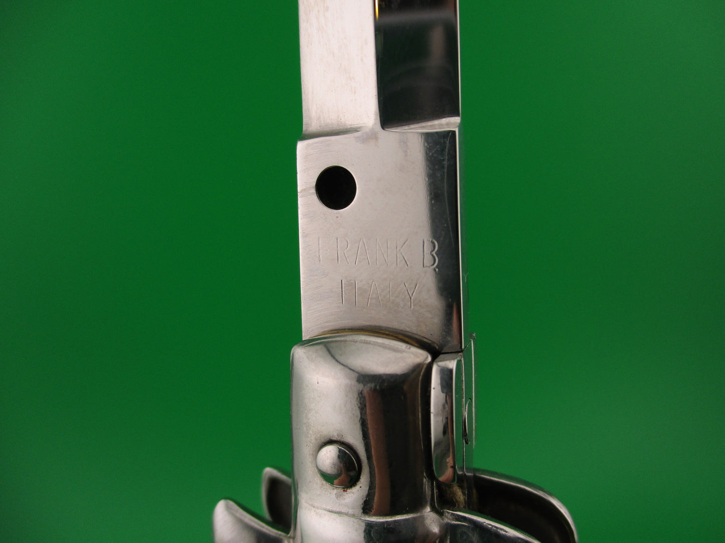 FRANK B ITALY 28cm Italian Dagger Grind Honey Horn swivel bolster automatic knife