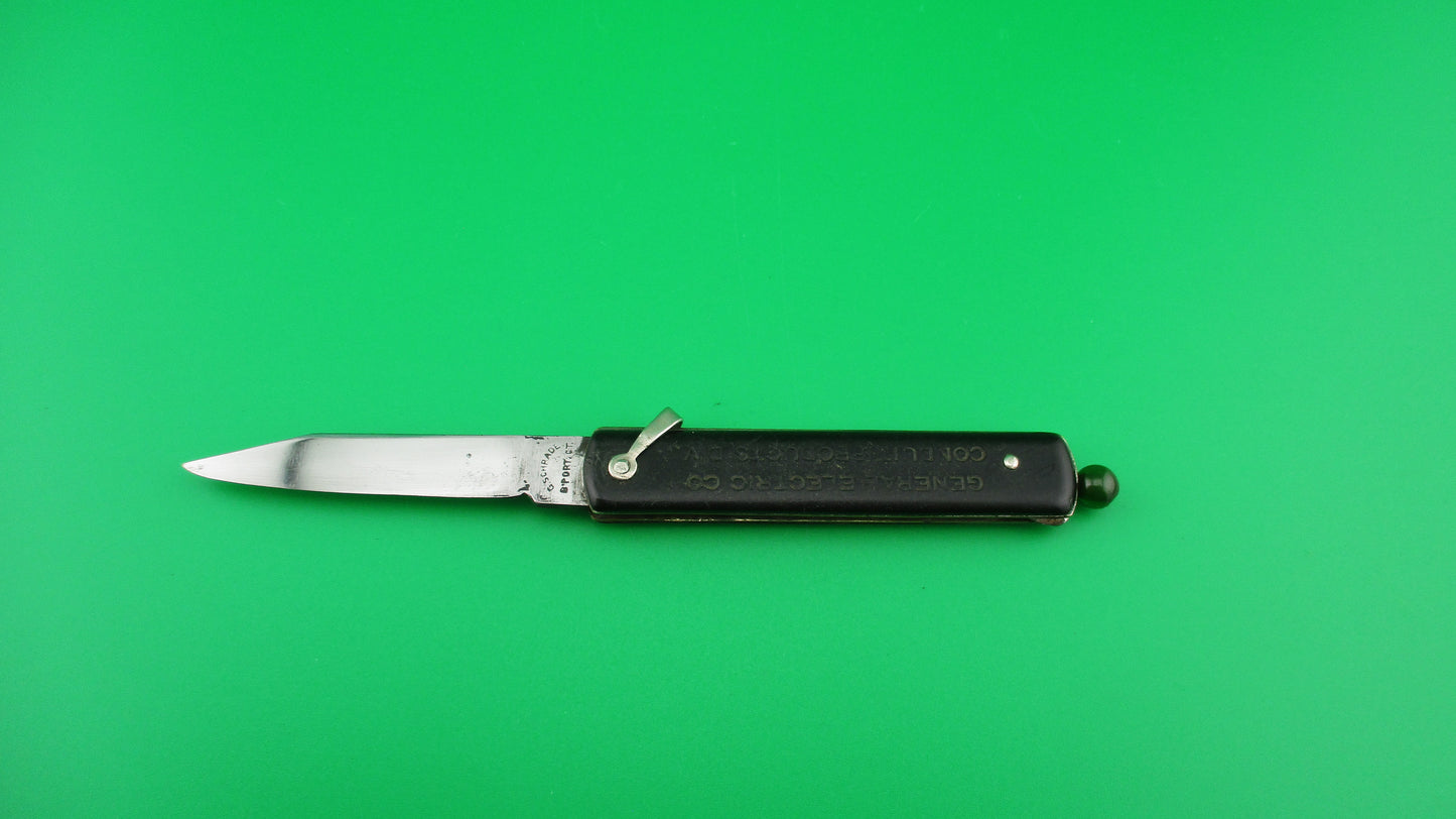 GEORGE SCHRADE Pullball Black switchblade General Electric knife