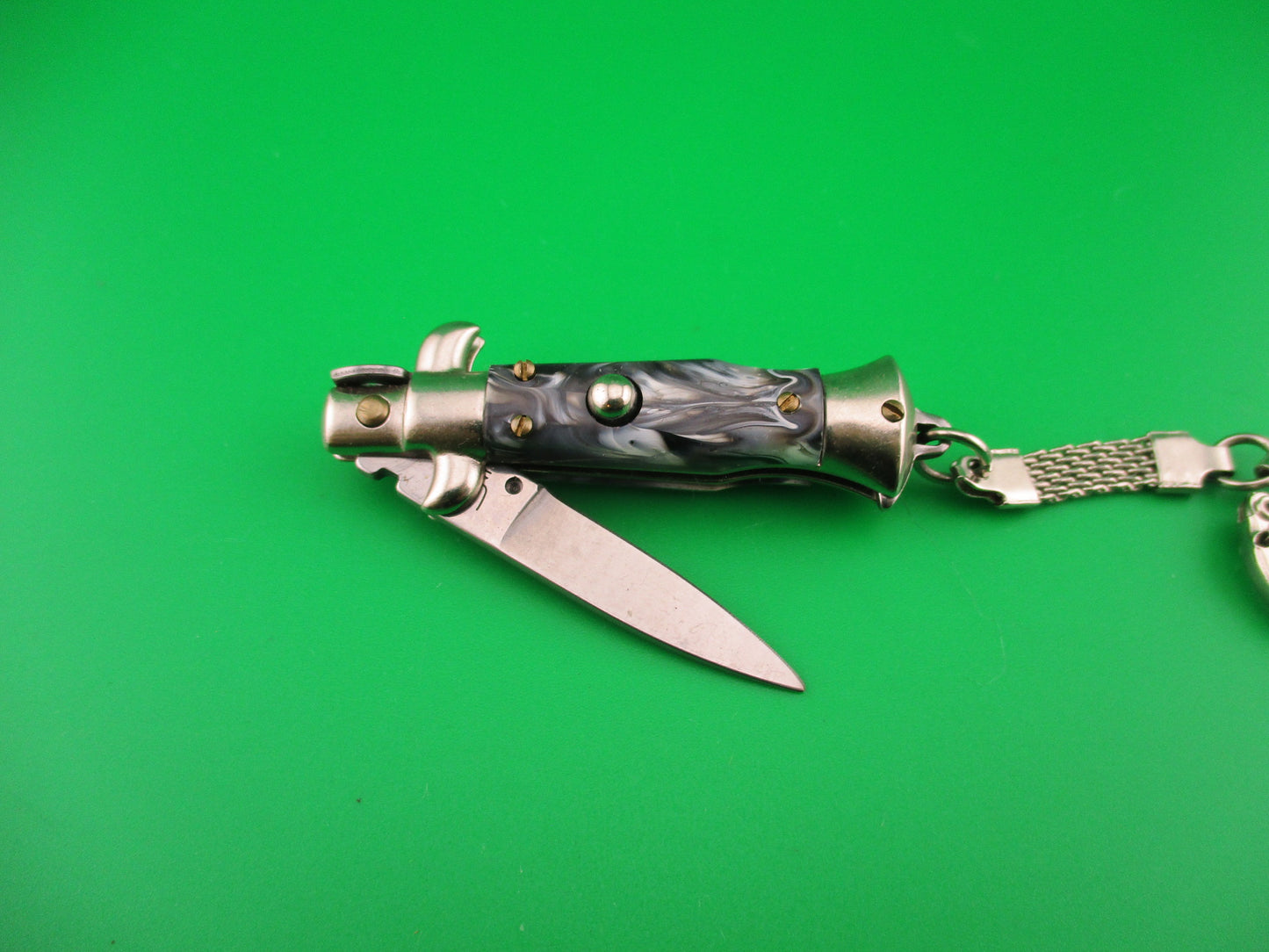 INOX ITALY 10cm Italian Stiletto picklock keychain automatic knife