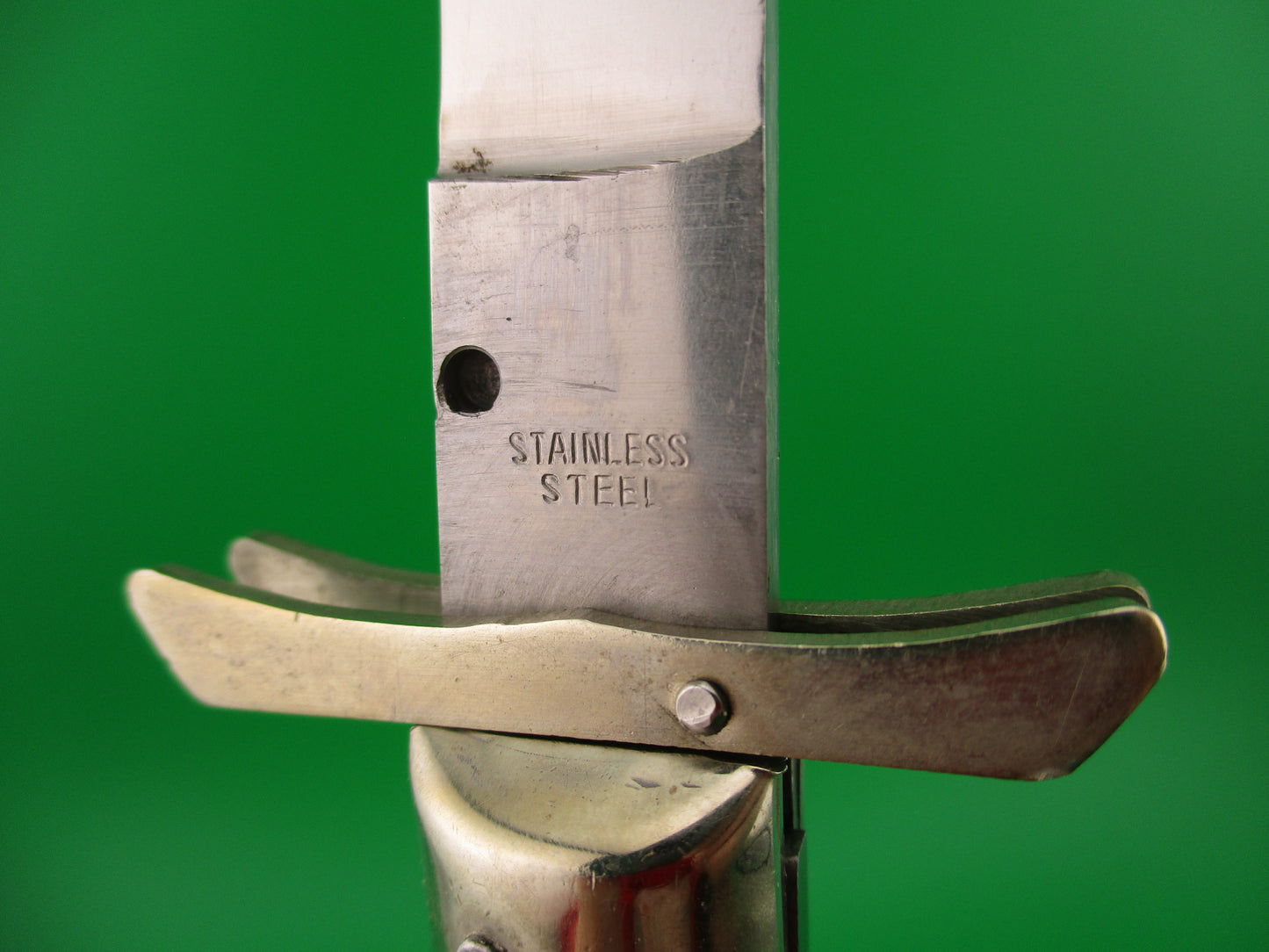 STAINLESS STEEL 27cm Japanese Swing Guard Batwing lockback vintage automatic knife