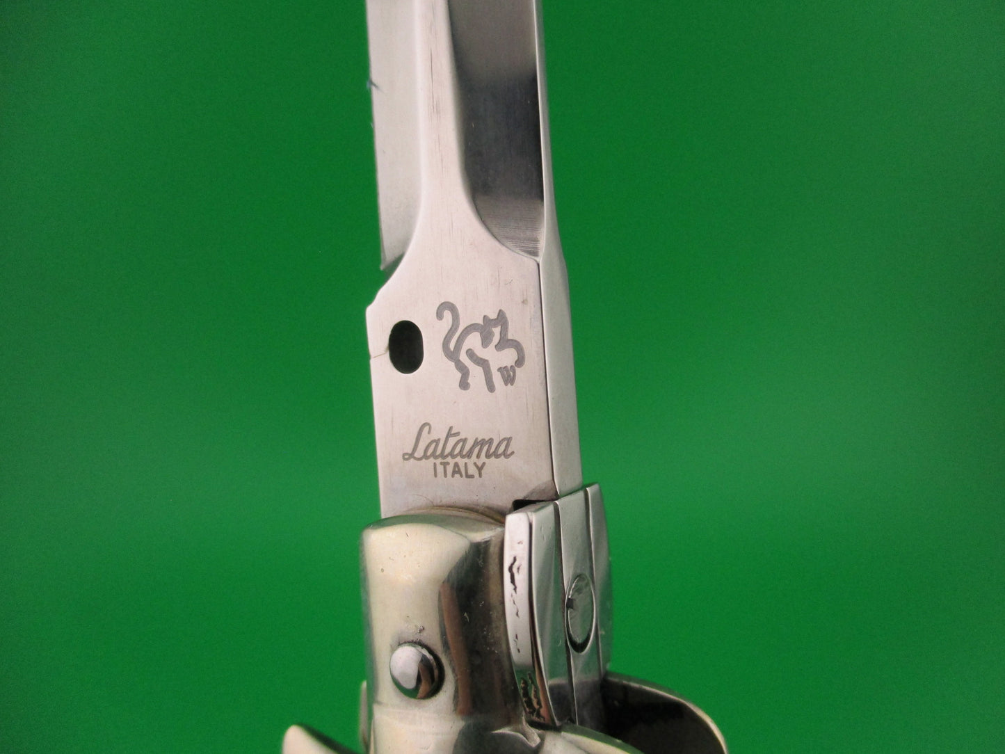 LATAMA WALT'S 28cm Classic Black Horn Dagger Grind switchblade knife