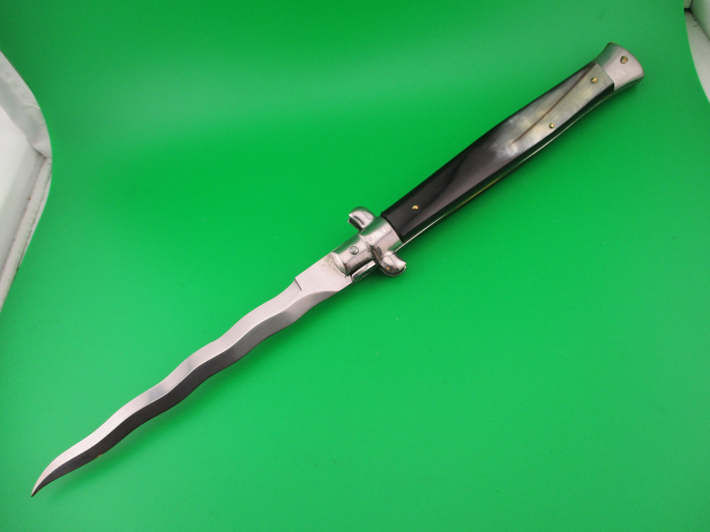 STILETTO ITALY 33cm Italian Stiletto KRIS Brazilian Horn automatic knife