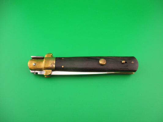 Frosolone Style Custom 11 inch Hand Made automatic knife with leather sheath