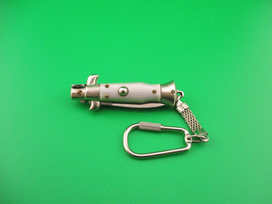 Anchor INOX 10cm Italian Keychain Picklock Stiletto Gray pearl mini automatic knife