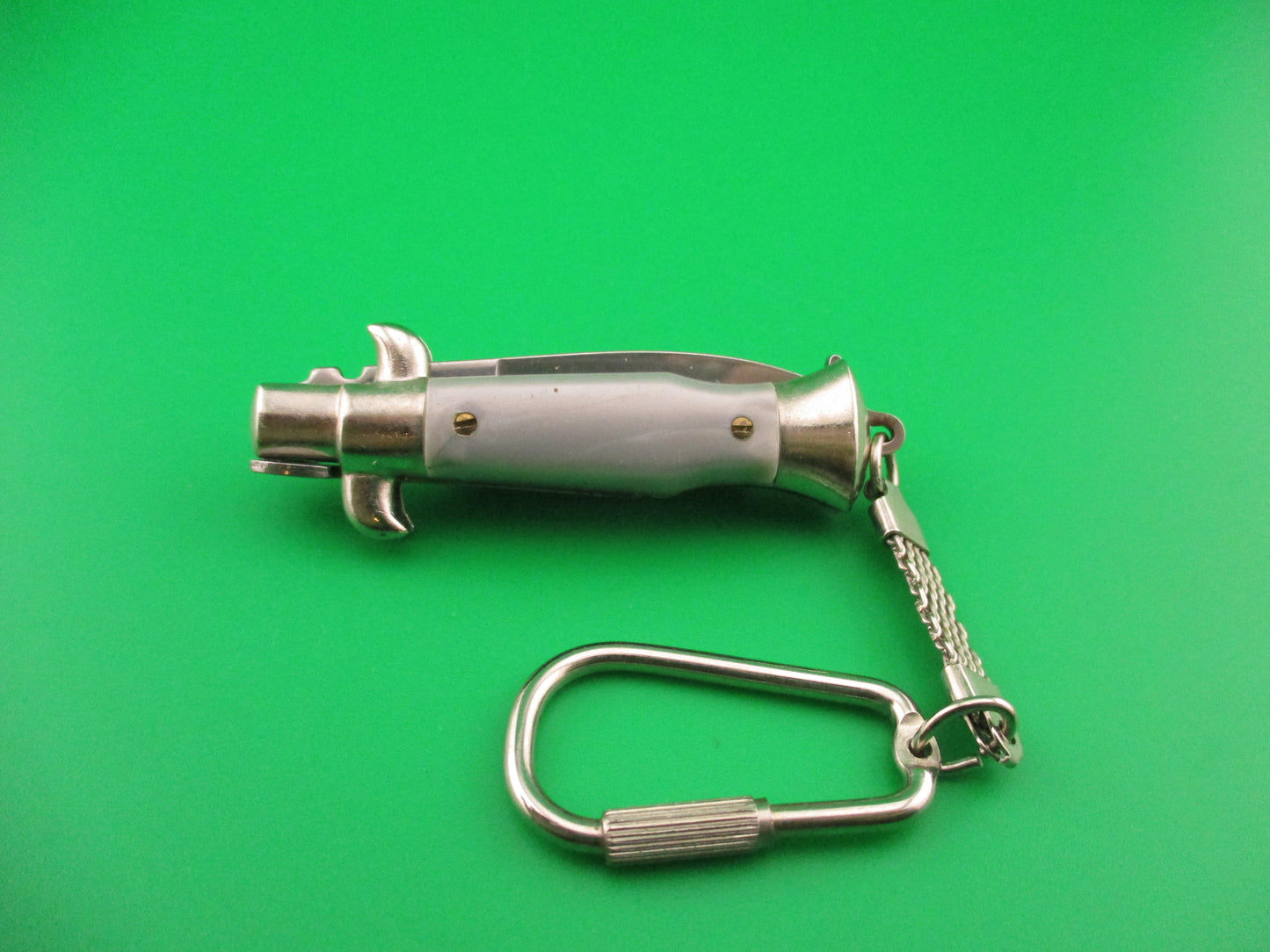Anchor INOX 10cm Italian Keychain Picklock Stiletto Gray pearl mini automatic knife
