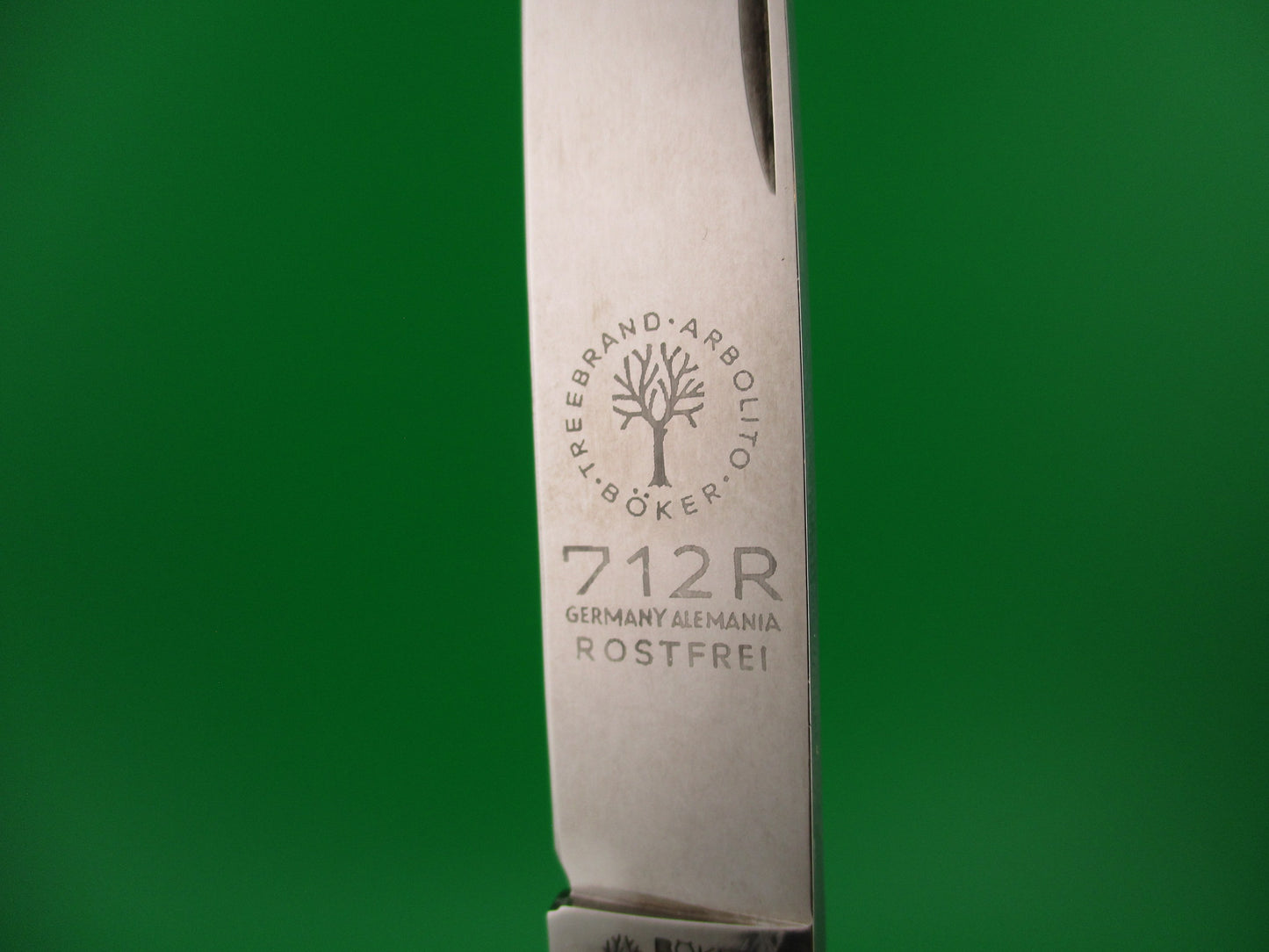 BOKER TREE BRAND CLASSIC 712R 11cm German Lever automatic knife Black stag NIB