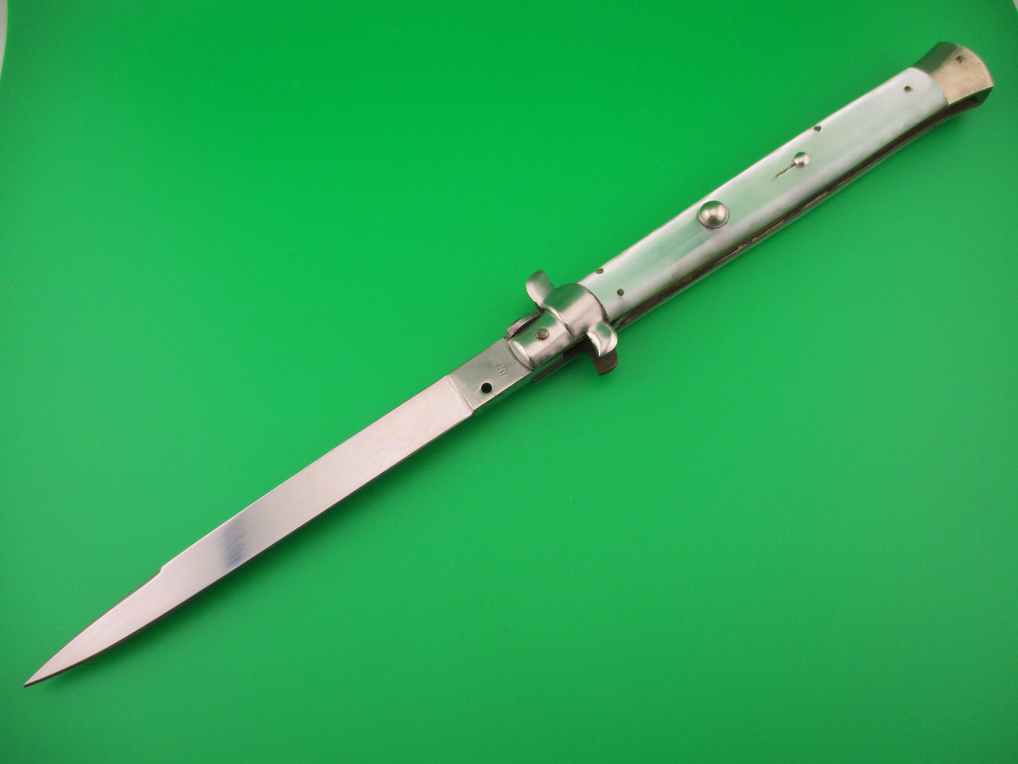 INOX 33cm Italian Transitional Stiletto Pearlex vintage automatic knife 5mm
