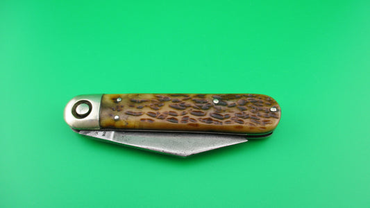 Press Button Knife Co Business Clip blade picked bone switchblade knife