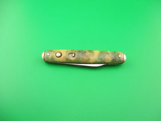 E WECK & SON NEW YORK double Cotton Candy celluloid switchblade knife