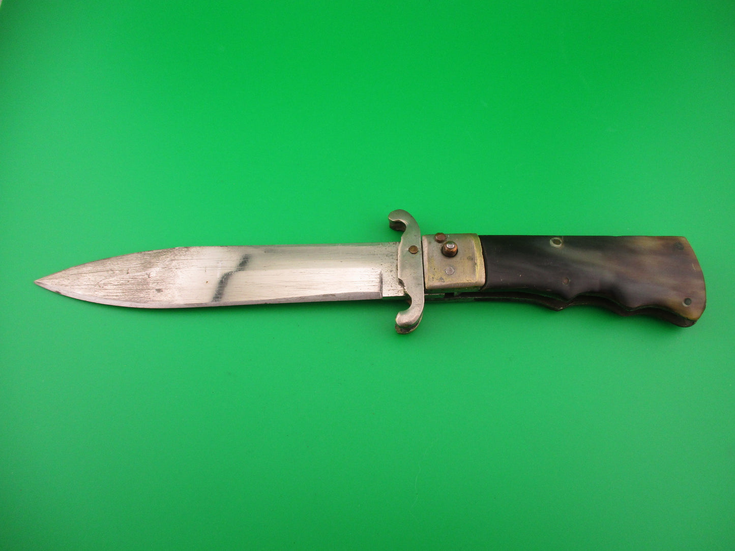 25cm Spanish Pig Sticker Vintage 1960s Automatic sheath knife w guards