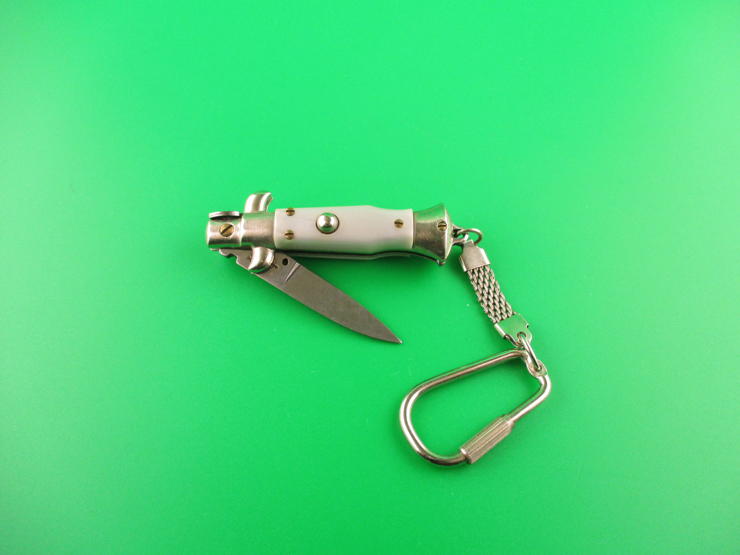 Anchor INOX 10cm Italian Keychain Picklock Stiletto Gray pearl mini automatic knife