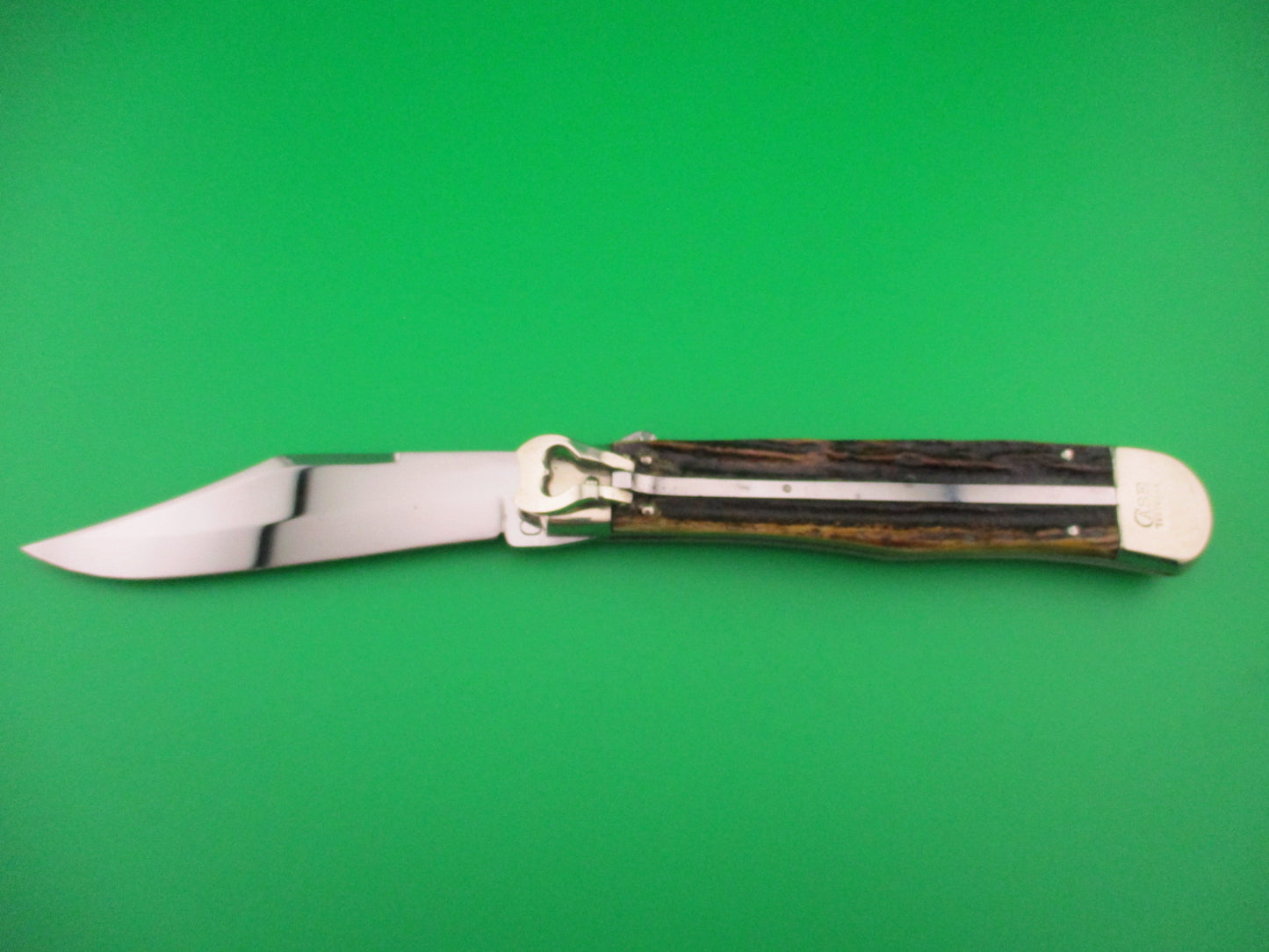 WR CASE & Sons CASE TESTED XX 5171L Lever automatic knife w Stag handles NICE