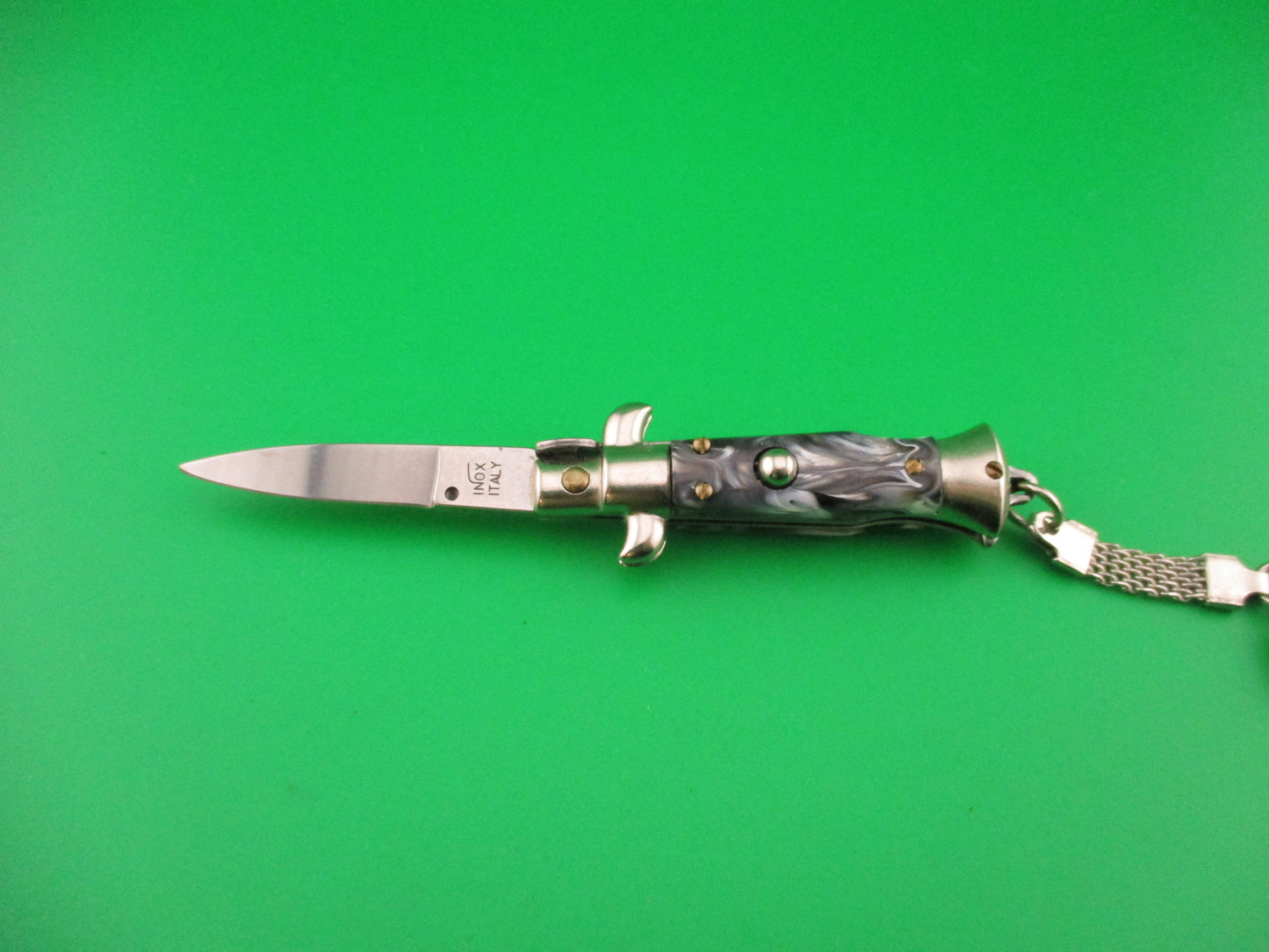 INOX ITALY 10cm Italian Stiletto picklock keychain automatic knife