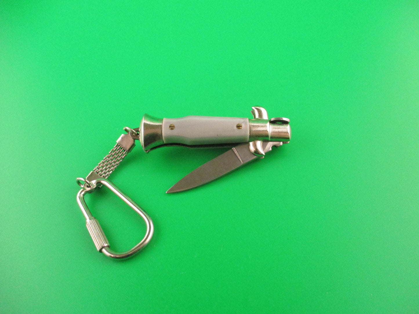 Anchor INOX 10cm Italian Keychain Picklock Stiletto Gray pearl mini automatic knife