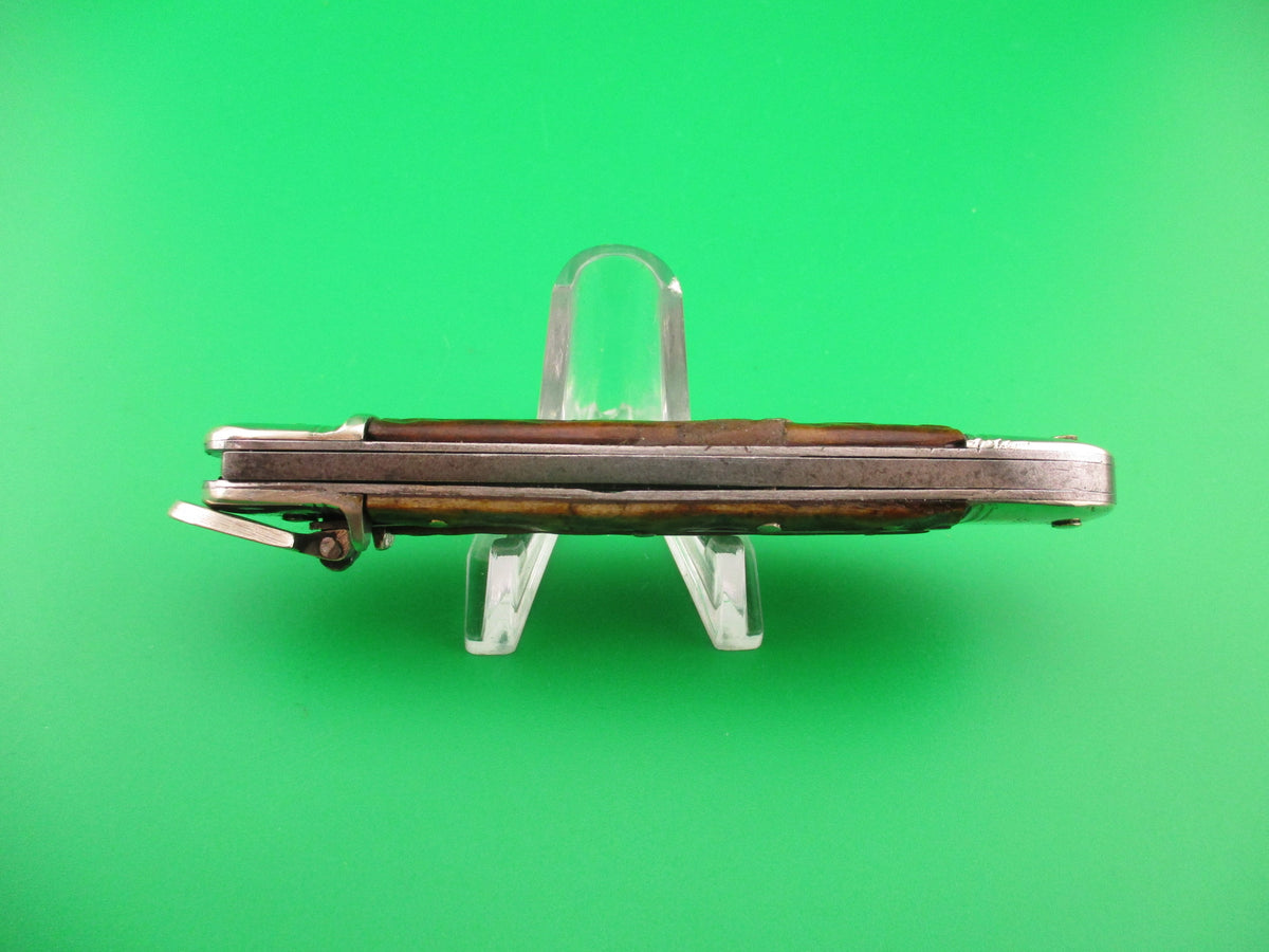 Bonsa 10cm German SPRINGER KONIG Lever Stag Vintage automatic knife