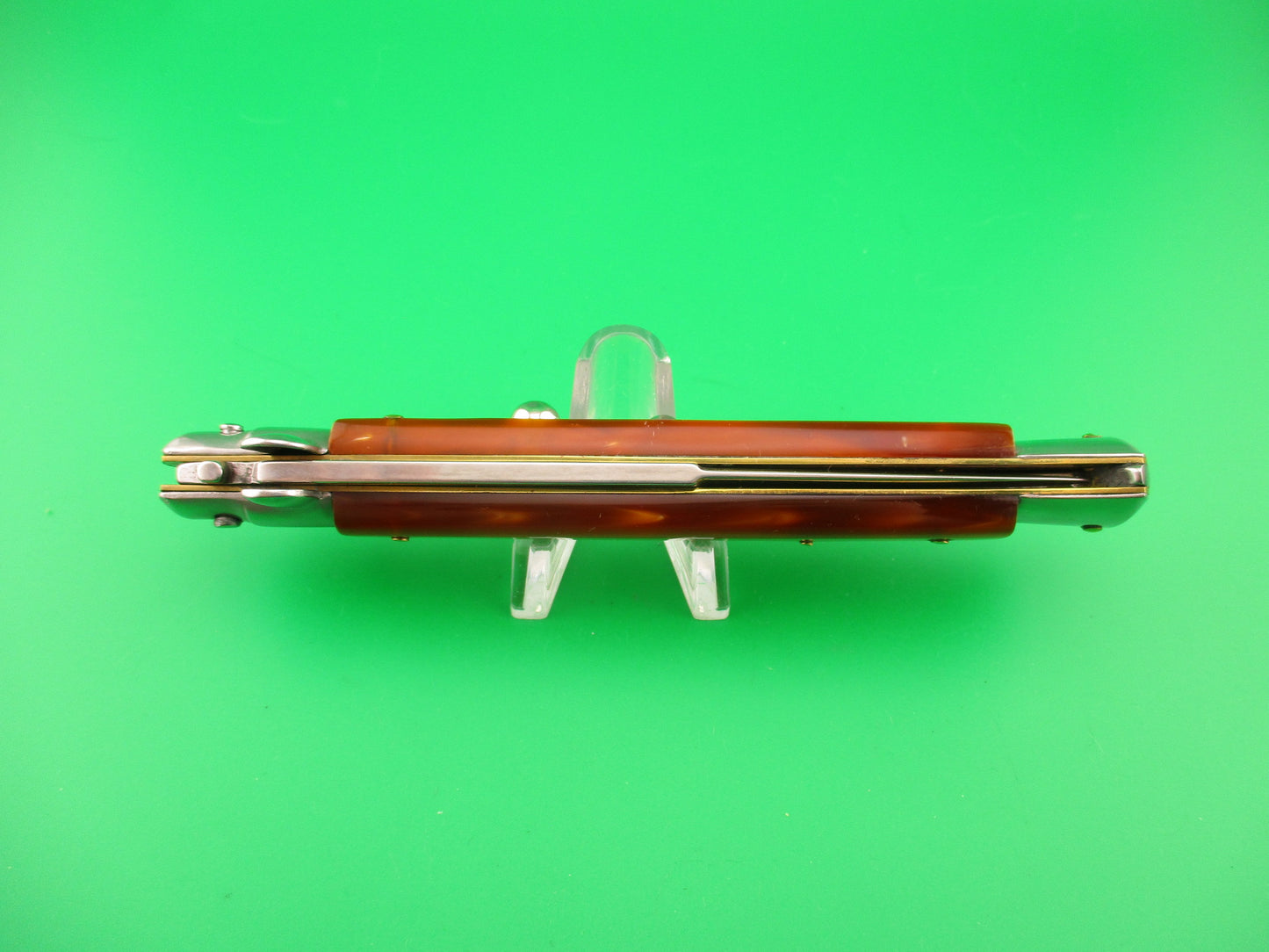 STILETTO ITALY 28cm Italian Swivel bolster Orange Pearlex automatic knife