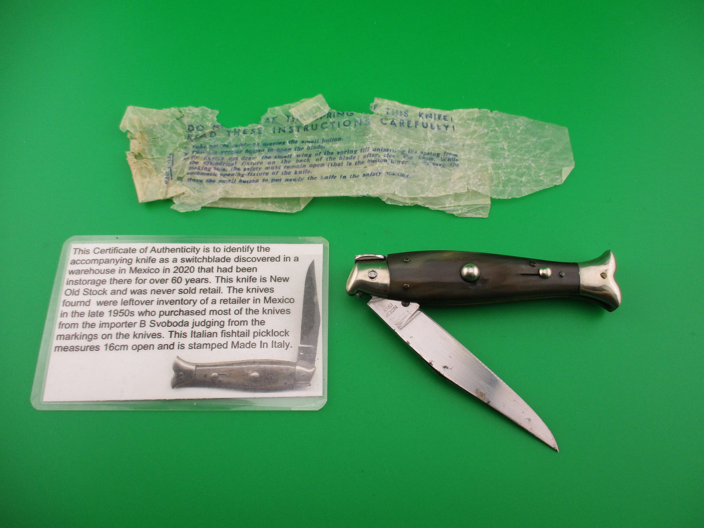 MADE ITALY 16cm Italian 1950s Picklock Fishtail NOS 2020 Mexico find automatic