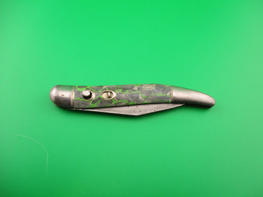 Hammer Brand Imperial Toothpick Gray Pearl & Green 1950s switchblade Book knife
