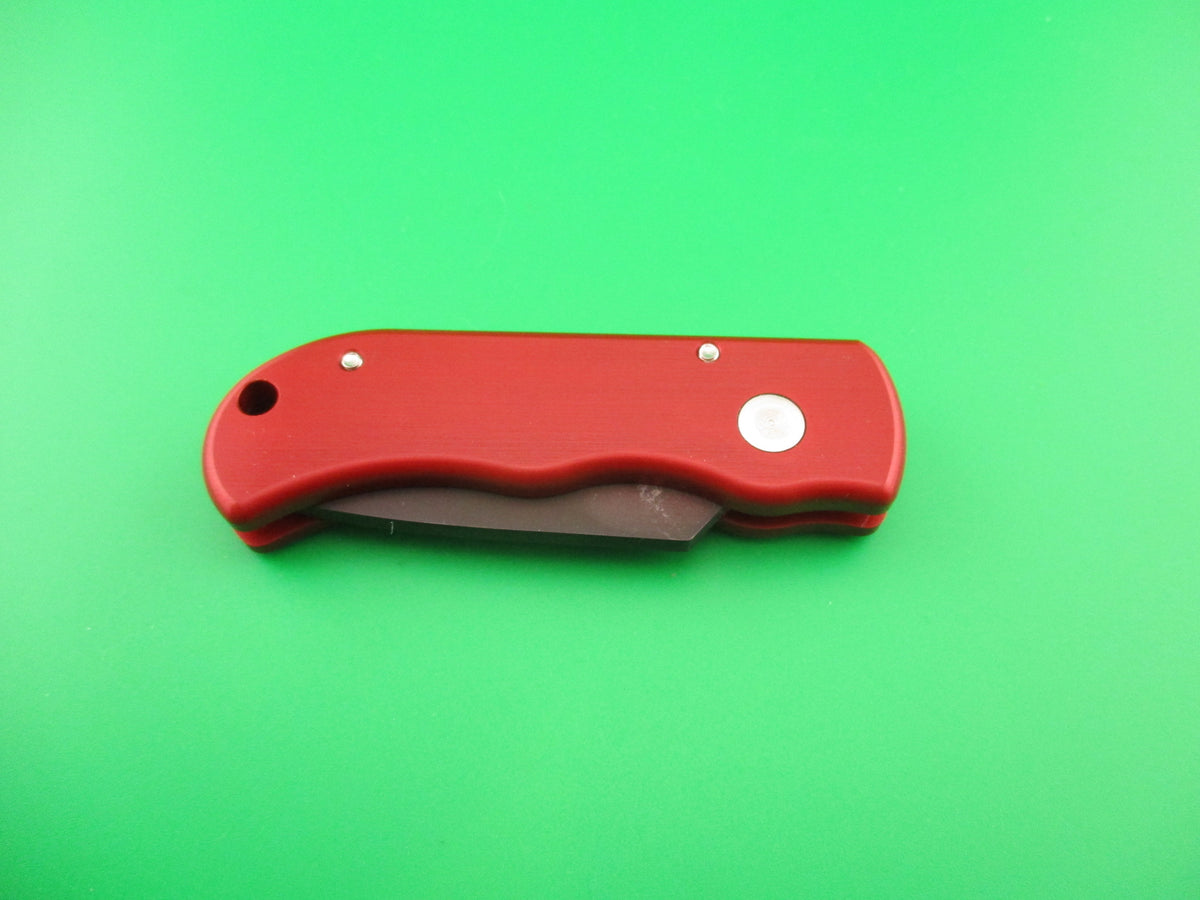 Pro-tech USA 132 5 inch Red/Black Aluminum handled automatic knife