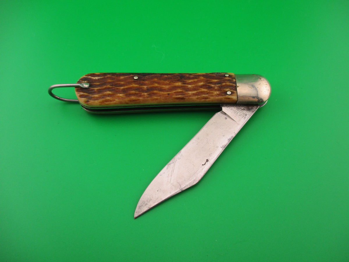 PRESTO M2 Bone WWII vintage Paratrooper jigged bone automatic knife
