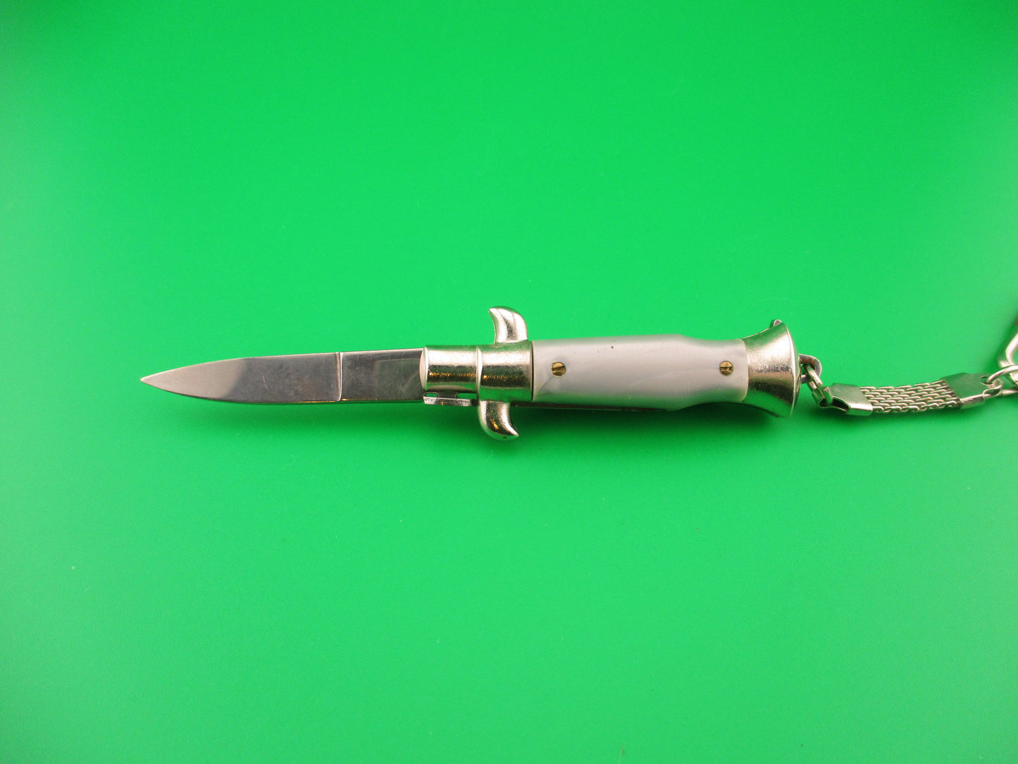 Anchor INOX 10cm Italian Keychain Picklock Stiletto Gray pearl mini automatic knife