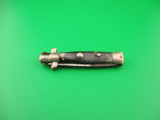 Sterile 16cm Italian picklock 1950s vintage Horn Bayonet automatic knife