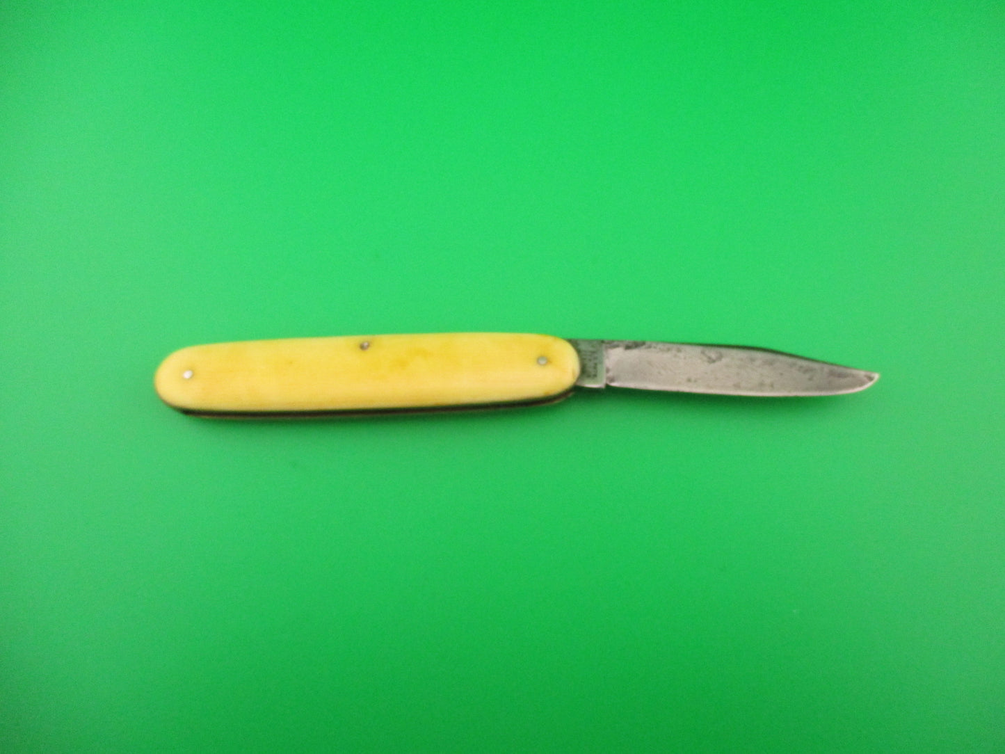 SCHRADE CUT CO Large 3 3/4" Single Ivory celluloid automatic knife