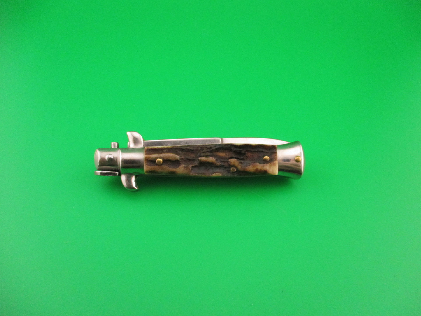 ROSTFREI 14cm Italian Stag stiletto Oreste Dibon vintage automatic knife