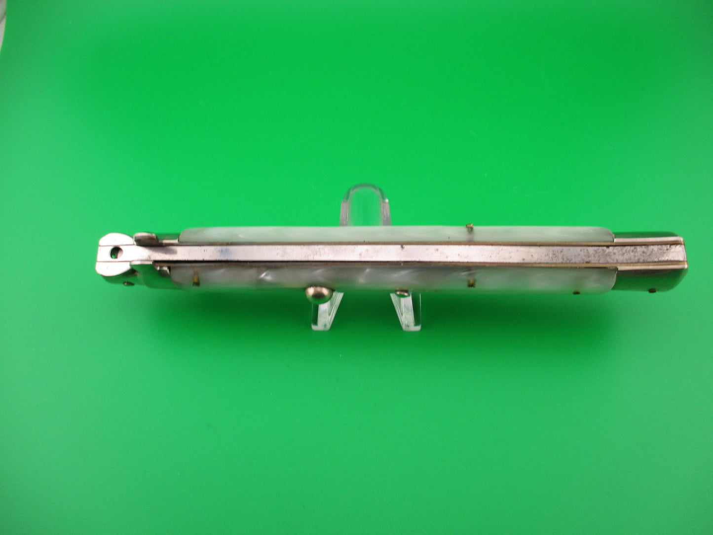 INOX 33cm Italian Transitional Stiletto Pearlex vintage automatic knife 5mm