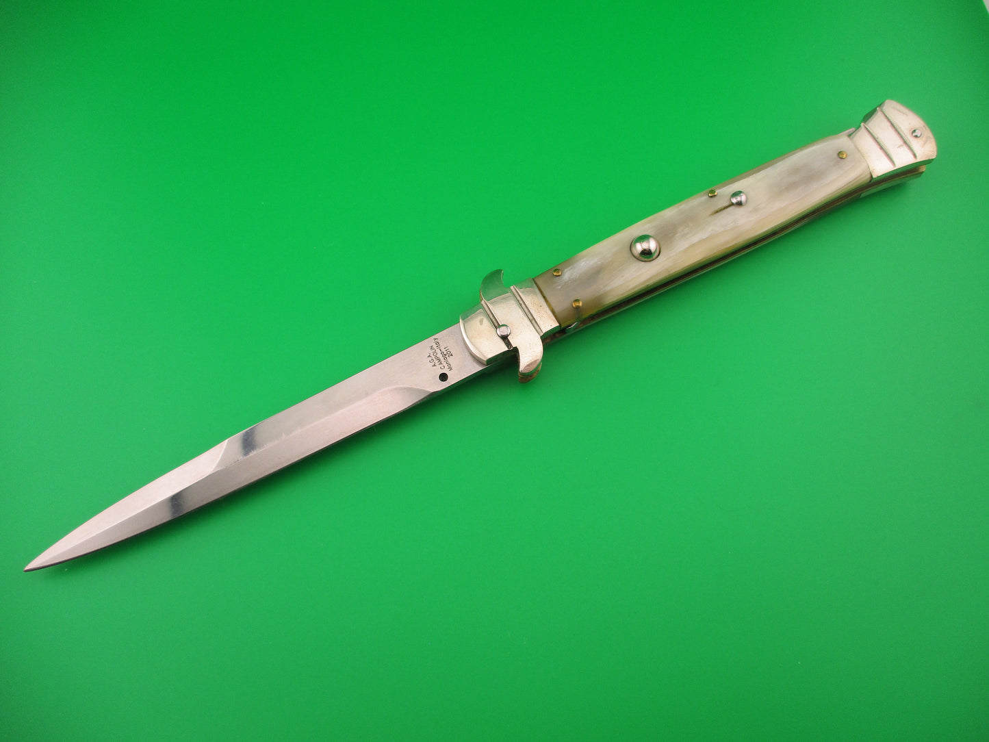 z AGA CAMPOLIN Maniago Italy 2011 28cm Italian Lockback Horn S guard automatic knife