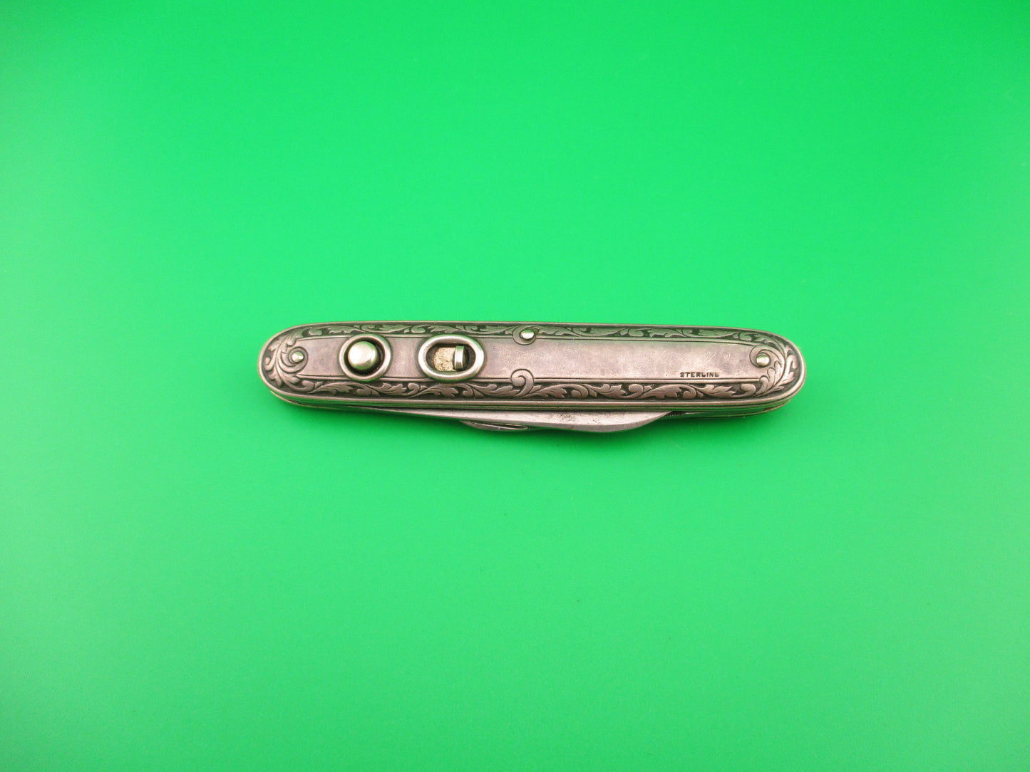 Schrade Cut Co Medium double Sterling Silver Deluxe automatic knife SS740DF