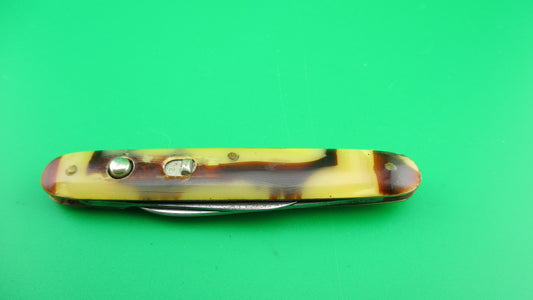 Schrade Walden #741 small double Butter & Molasses cell switchblade knife