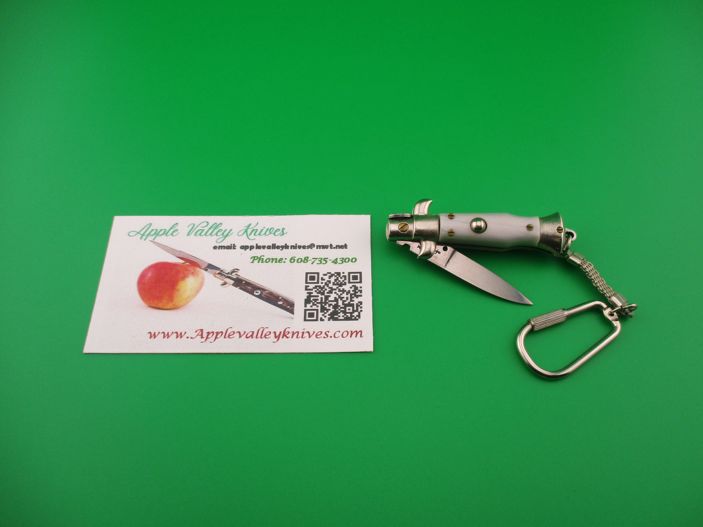 Anchor INOX 10cm Italian Keychain Picklock Stiletto Gray pearl mini automatic knife