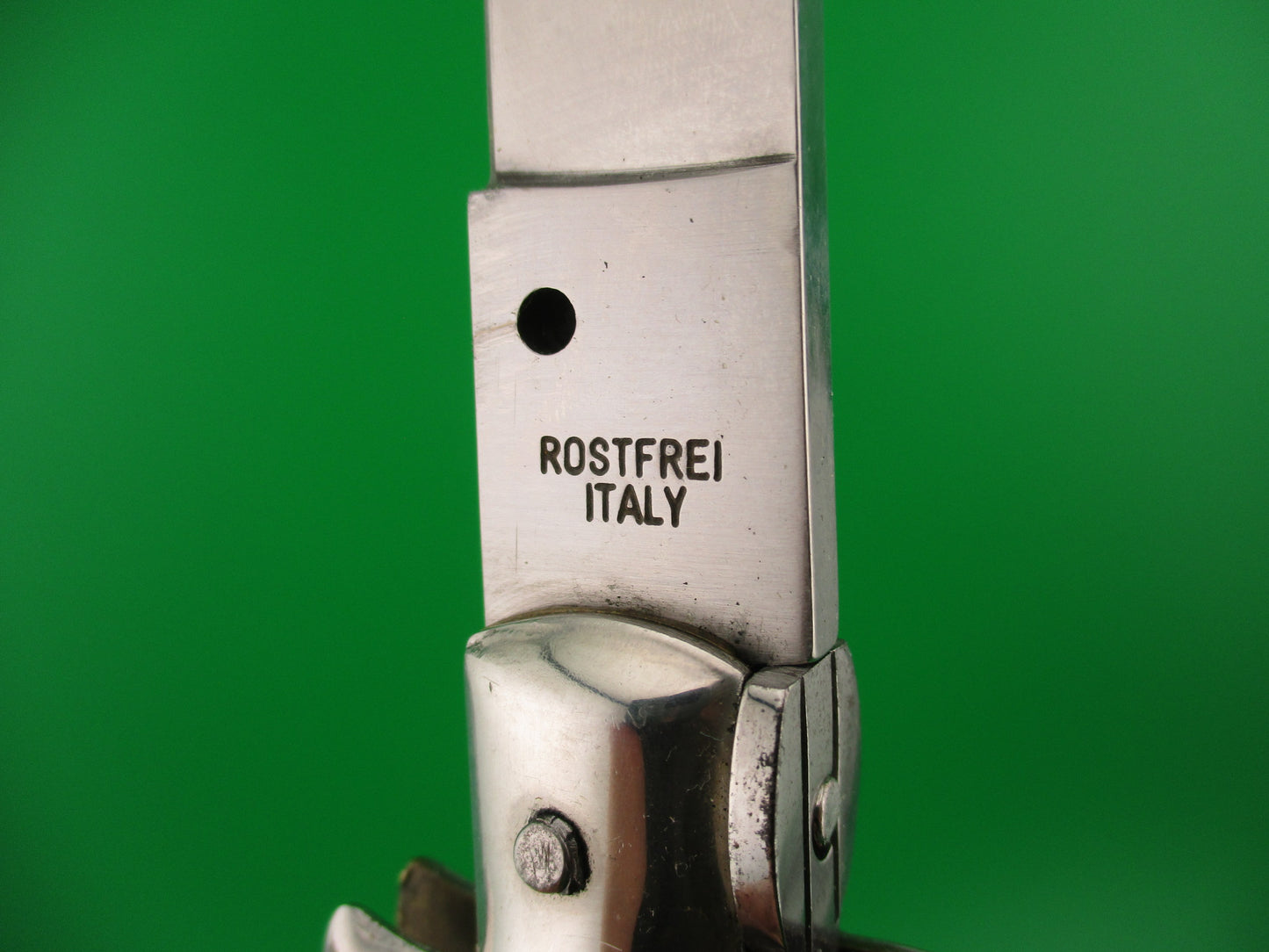 ROSTFREI ITALY 38cm Italian Transitional Stag swivel bolster vintage automatic knife