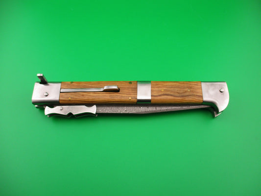 Ahmad 33cm Custom Bird's Head Damascus Saber Swing Guard automatic knife