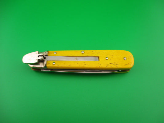 z BOKER TREE BRAND CLASSIC 712 11cm German Lever automatic knife Yellow bone
