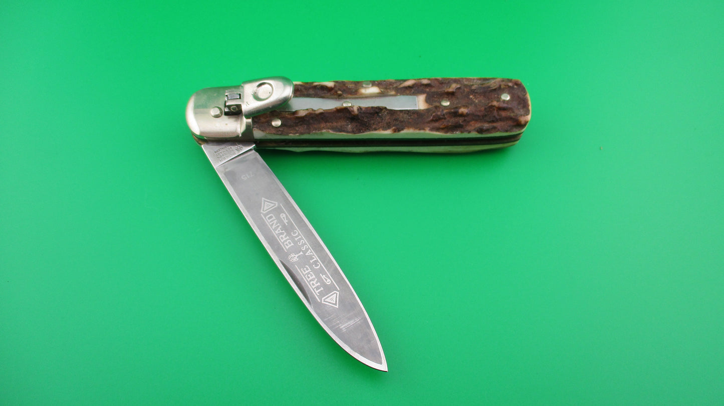 BOKER TREE BRAND 715 German Lever Stag Classic automatic knife
