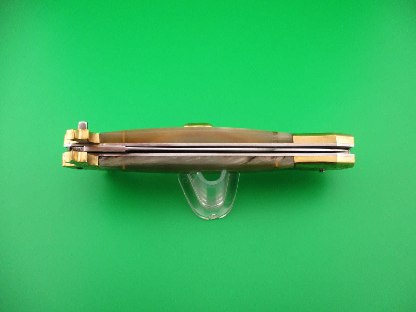 Samir Ahmad 29cm Custom Oval button & Horn Sheffield Inspired automatic knife