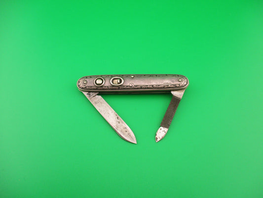 Schrade Cut Co Medium double Sterling Silver Deluxe automatic knife SS740DF