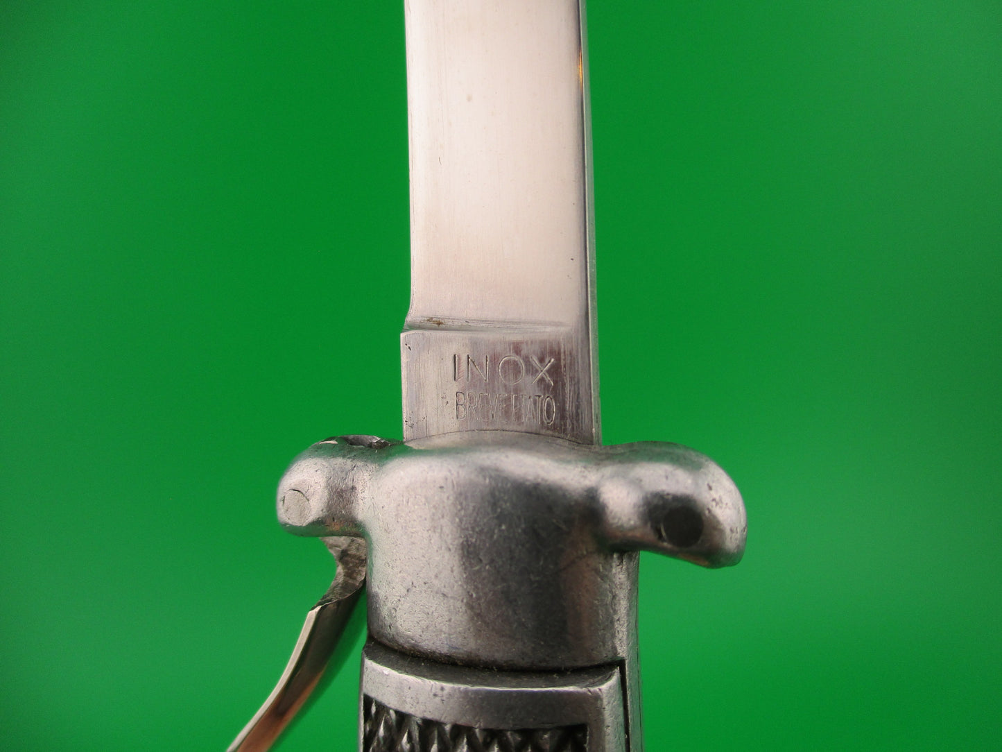INOX BREVETATTO WANDY 21cm Italian Trapdoor Aluminum 1960s Vintage Automatic knife
