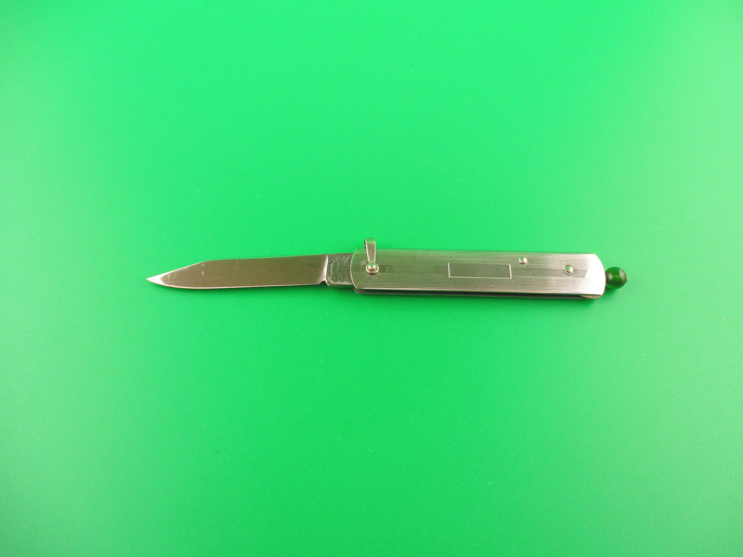 G SCHRADE (arch) Stainless Steel Pullball switchblade w Original box & Instructions
