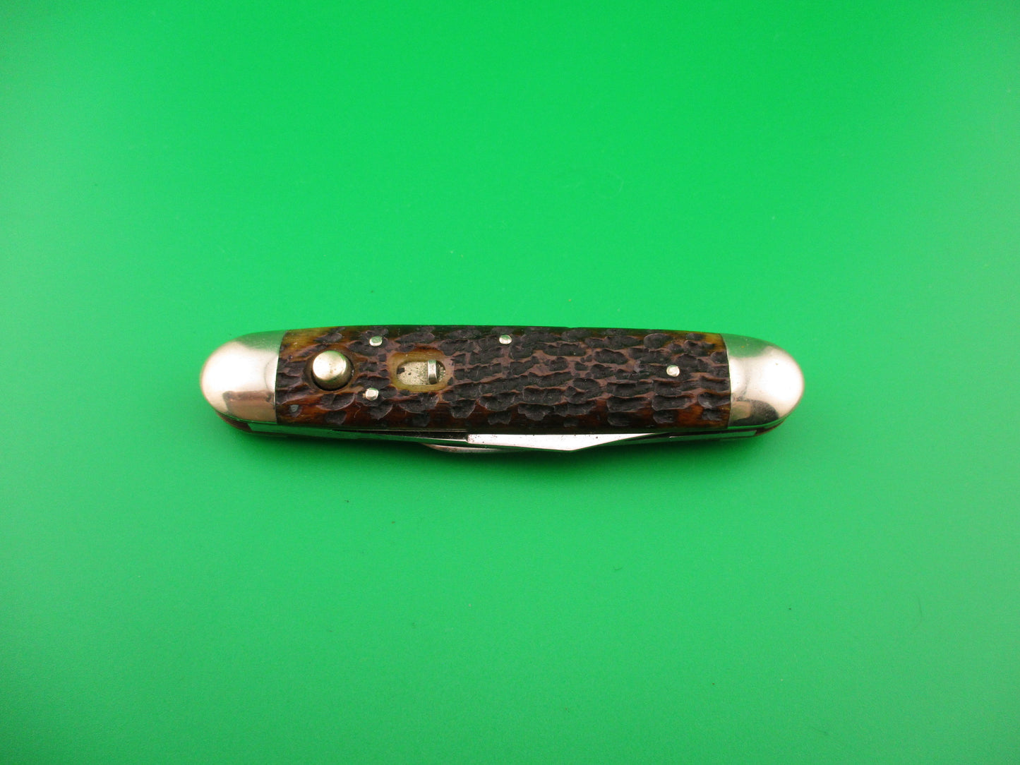 Schrade Cut Co Early Large double full bolsters Bone 7503 3/4B automatic knife