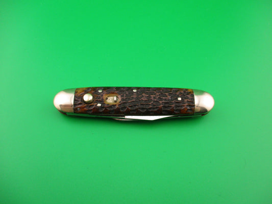 Schrade Cut Co Early Large double full bolsters Bone 7503 3/4B automatic knife